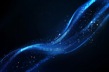 Blue binary data cyberspace background