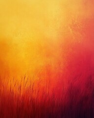 Aufkleber - Vibrant Abstract Impressionism Painting with Gold Yellow Orange Red Gradient Light Brush Strokes