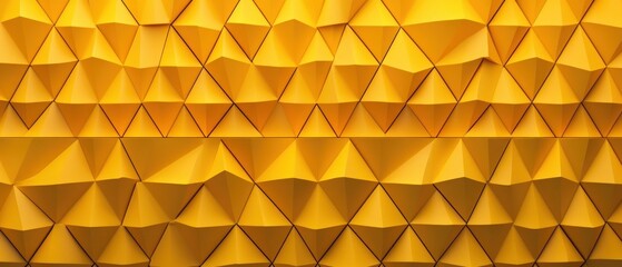 Leinwandbilder - Geometric Yellow Triangle Background Modern Minimalistic Design