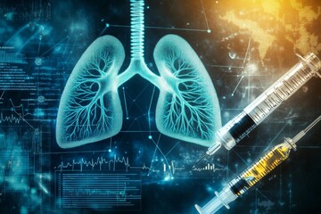 lungs, injection, data, global, healthcare, treatment, research, medical, science, background