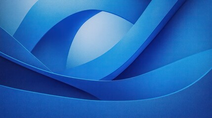 Poster - Abstract Blue Curves Modern Design Texture with Symmetrical Layers and Soft Lighting