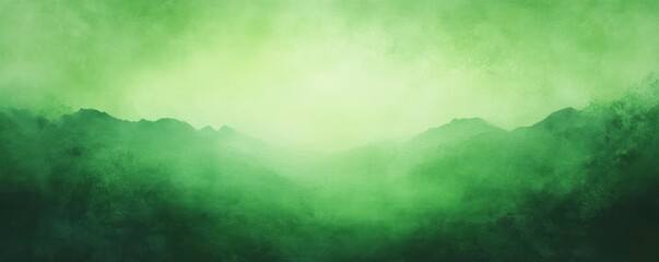 Aufkleber - Vibrant Green Abstract Landscape Background with Soft Grunge Texture for Spring Easter and Holiday Designs