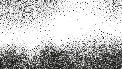 Poster - Abstract grain gradient pattern. Stippled dot vector texture. Smooth halftone gradient noise isolated on transparent background