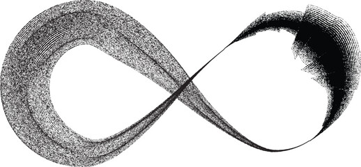 Wall Mural - infinity symbol . many vector roughen lines forming endless logo. limitless design element . continu