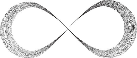 Wall Mural - infinity symbol . many vector roughen lines forming endless logo. limitless design element . continu