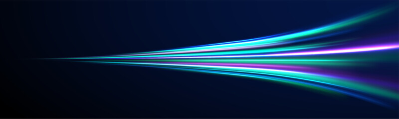 Wall Mural - Swirl bokeh effect. Colored shiny sparks of spiral wave. Curved bright speed line swirls. Shiny wavy path. Rotating dynamic neon circle. Magic golden swirl with highlights.