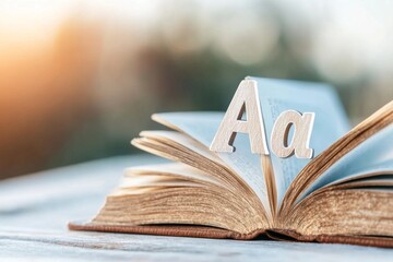 Aufkleber - A flat, modern design of a dictionary with a simple 