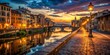 Low Light Florence: Romantic Evening in the Tuscan Capital