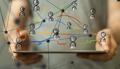 Poster -  people network structure HR - Human resources management and recruitment