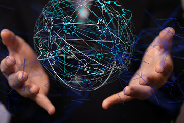 Aufkleber - the Global Network Of People global - neural network exposure digital