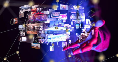 Leinwandbilder - streaming data picture video material