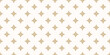 © Olgastocker - Simple vector floral seamless pattern. Abstract minimal golden geometric ornamental texture with small flowers. Gold and white ornament in oriental style. Luxury geo background. Repeating design