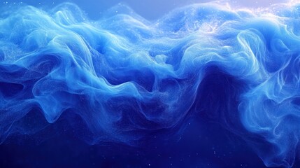 Poster - Abstract blue swirling smoke texture background.