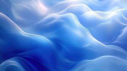 Poster - Abstract blue wave background, flowing, smooth, elegant, soft light, dreamy texture.