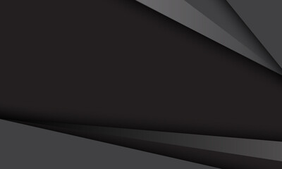 Wall Mural - Abstract grey tone triangle geometric with blank space design modern luxury futuristic background vector
