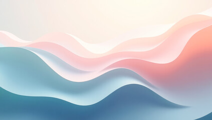 Wall Mural - blue pink abstract wavy gradient background