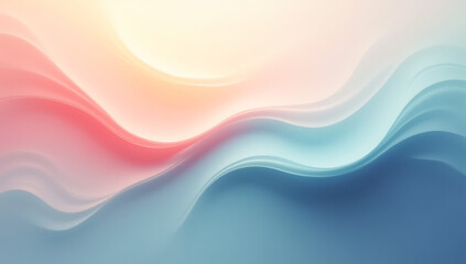 Wall Mural - blue pink abstract wavy gradient background