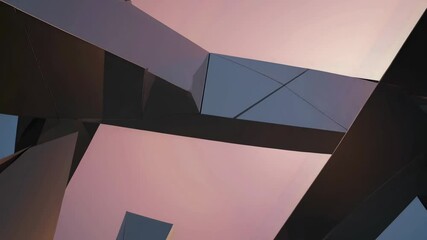 Poster - Exploring dynamic abstract shapes illuminated by soft light in a captivating environment