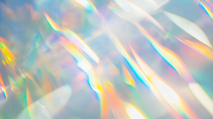 Wall Mural - soft iridescent light reflections with dreamy pastel tones perfect for elegant backgrounds, luxury b