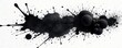 © sawaratch - Dynamic black ink splatter on white, high contrast , illustration, splash art