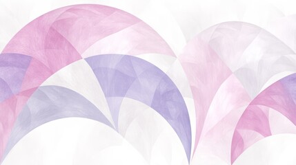 Canvas Print - Abstract Arches Pattern in Soft Purple and Pink Tones on Light Background Digital Illustration.