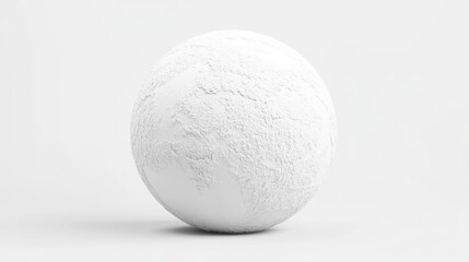 Wall Mural - 3D Model of a Plain White Planet