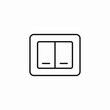 © John - double light switch icon sign vector