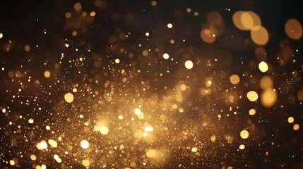 Wall Mural - a bright gold background with many small gold circles
