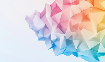 Canvas Print - abstract geometric pastel shapes forming a colorful textured polygonal background