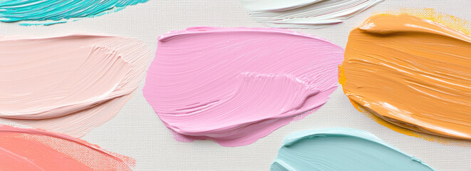 Aufkleber - Artistic abstract wallpaper with bold brush strokes in various colors