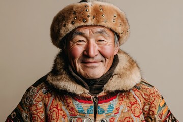 Mongolian Nomad in Traditional Deel