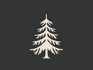 Monochrome Evergreen Tree Logo Design