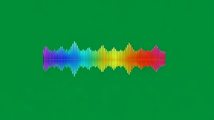Canvas Print - Sound wave visualization with colorful graphics