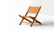 © Mr image - A simple wooden chair, isolated against a white background