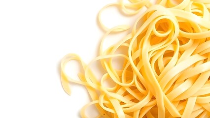 Fettuccine. Fresh pasta noodles.