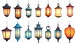 © Аліна Гранатова - Hanging lanterns illuminated in various styles showcasing decorative elements and warm light