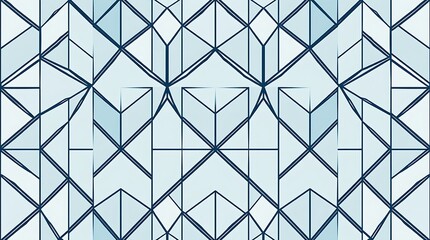 Wall Mural - Abstract Geometric Pattern: A mesmerizing abstract pattern featuring a captivating interplay of geometric shapes and lines, in shades of cool blue, creating a dynamic and visually engaging design.