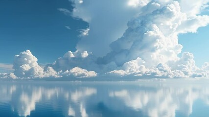 Poster - Dreamlike scene of clouds and water surface