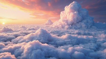 Poster - Dreamlike scene of clouds and water surface