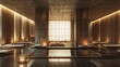 © owen - A serene and minimalist spa interior featuring soft lighting, wooden elements, and tranquil spaces for relaxation and rejuvenation.