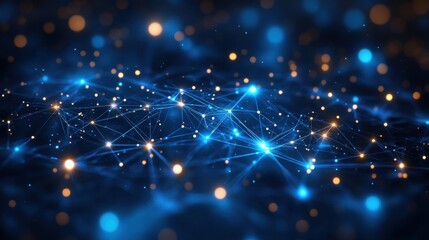 Fototapete - Global network connection, data flow, digital background, website header