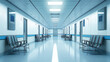 © gd-house - empty corridor in a hospital, Modern Hospital Corridor – Clean, Spacious, and Professional Healthcare Facility