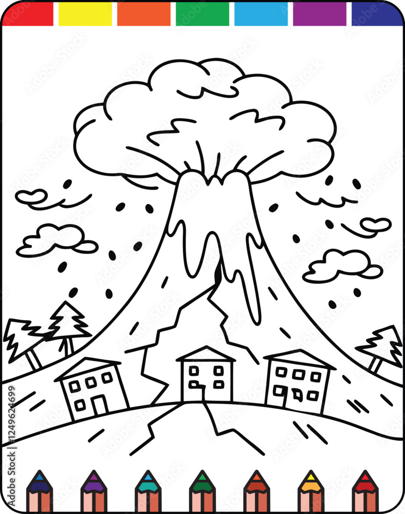Earthquake Fun: Natural Disaster Coloring Page for Kids, Tornado ...