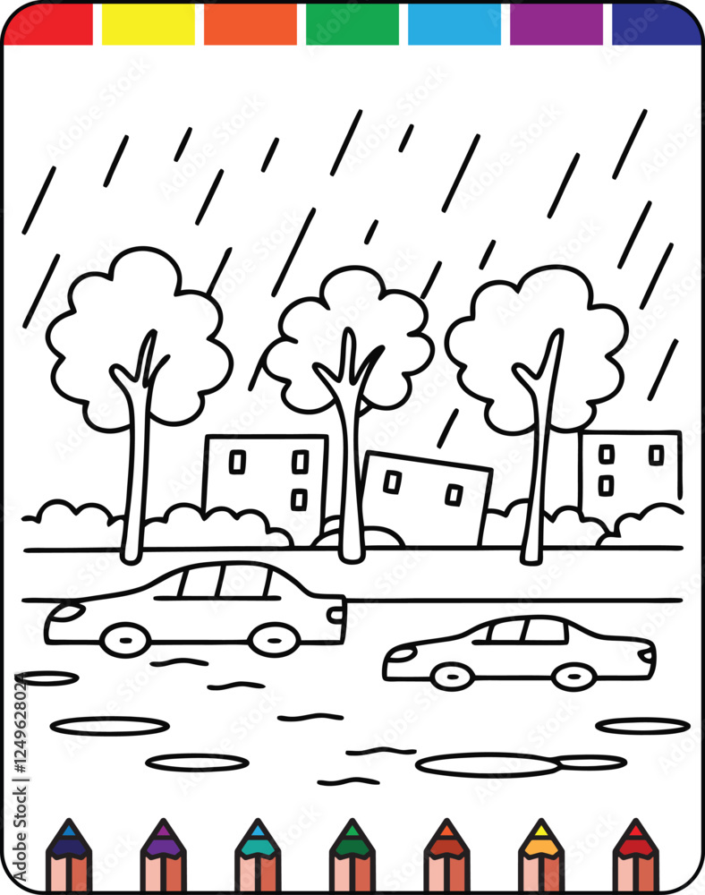 Earthquake Fun: Natural Disaster Coloring Page for Kids, Tornado ...