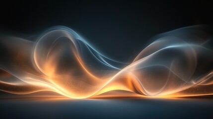 Wall Mural - Abstract glowing wave energy flow.