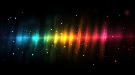 Wall Mural - this captivating abstract artwork features vivid rays and sparkles showcasing rich colors against a 