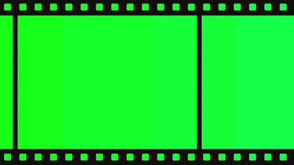 Wall Mural - Film Strip Animation on green screen.