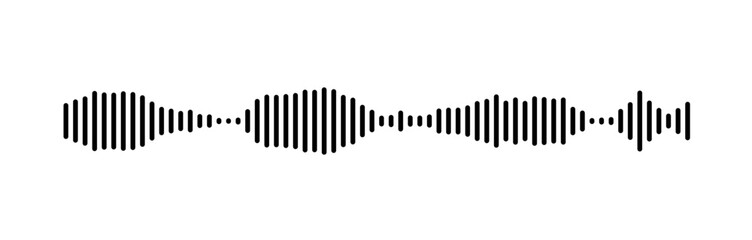 Poster - Minimalist Sound Wave Representation in Black and White Lines