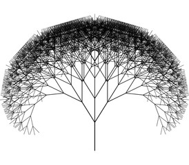 Wall Mural - Intricate Fractal Tree Pattern with Self-Similarity