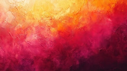 Sticker - Abstract fiery sunset landscape painting, textured background